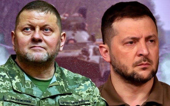 발레리 잘루즈니(왼쪽) 우크라이나군 총사령관과 볼로디미르 젤렌스키 우크라이나 대통령. 우크라이나 TSN방송 자료