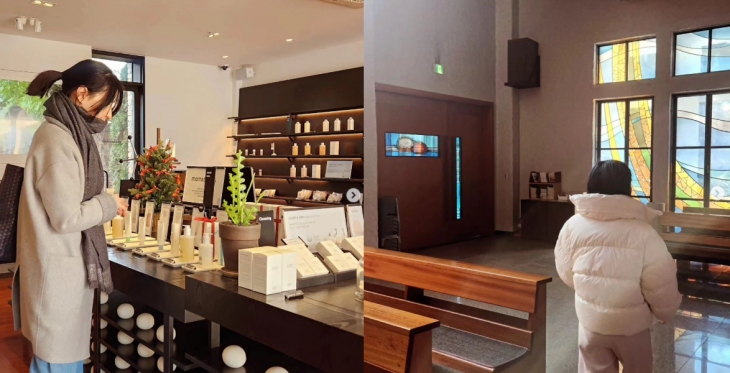 배우 이영애(사진 왼쪽)가 딸과 함께 데이트를 즐기는 모습. 이영애 인스타그램 캡처