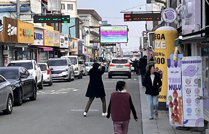 나주 원도심 금빛상점가 전경. 나주시 제공