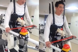 전신마비 박위, 일어나 걷기 성공… ♥송지은 환호