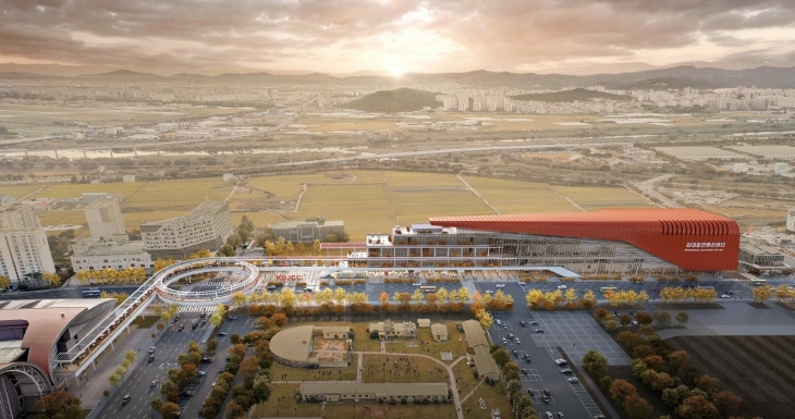 오는 2026년 완공 목표로 건립이 추진되는 광주 김대중컨벤션센터 제2전시장 조감도. 광주시 제공