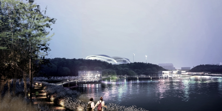 광주 최대 민간공원특례개발 사업지인 중앙공원1지구 근린공원 조성 예상도. 빛고을중앙공원개발 제공