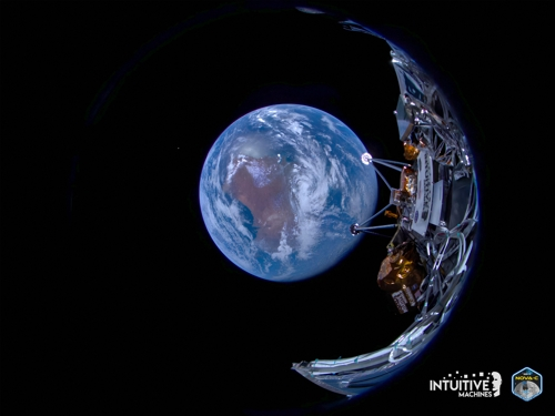 인튜이티브 머신스의 달 착륙선 ‘오디세우스’가 촬영한 지구