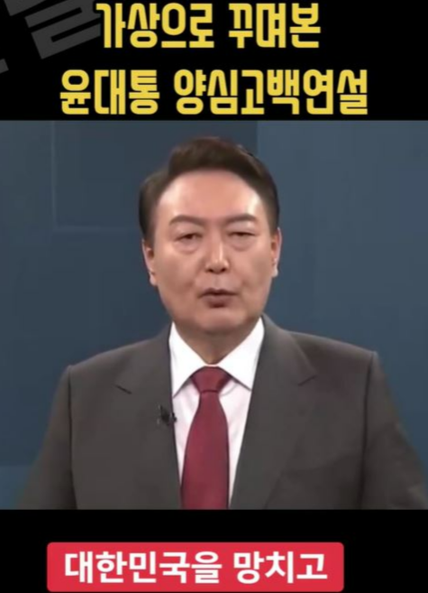 윤석열 대통령의 모습이 등장하는 딥페이크 영상. 틱톡 캡처