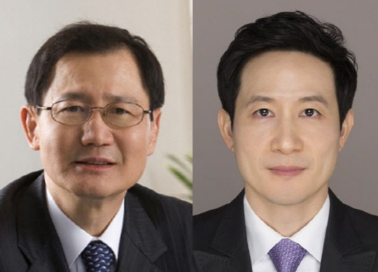 박찬구(왼쪽) 금호석유화학 회장과 조카인 박철완 전 상무. 금호석화 제공