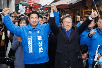 계파 갈등 선 그은 이재명, 종로서 盧사위 지원사격