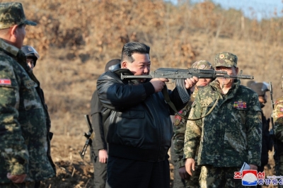 김정은 군 훈련장 찾아 실전적 훈련 강조… 한미 연합훈련 맞대응