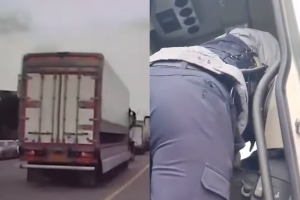 운전자 없는 트럭에 다가간 경찰…‘소리’ 듣더니 다급해진 이유