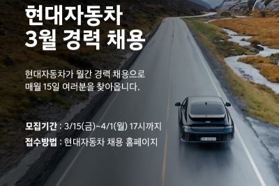 현대차, 연구개발 경력직 채용… “신사업 추진 동력 확보”