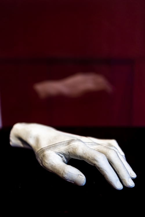 쇼팽의 손을 형상화한 모습. 쇼팽의 손은 유난히 아름답고 신비로운 이미지로 잘 알려져 있다. 조르주 상드와 함께할 때 쇼팽은 ‘빗방울 전주곡’을 비롯한 수많은 걸작을 작곡했다.