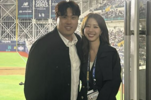 ‘원조 야구여신’ 배지현, ♥류현진과 야구장 데이트