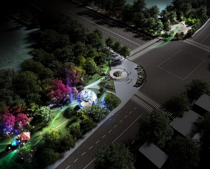 서울 송파구가 추진하는 석촌호수 미디어 포레스트 조감도. 송파구 제공