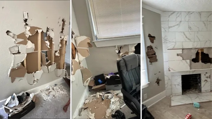 스쿼터(주택 무단 점유자)가 무단 침입해 훼손한 미국 플로리다주 잭슨빌의 한 개인주택 내부. 폭스뉴스 캡처