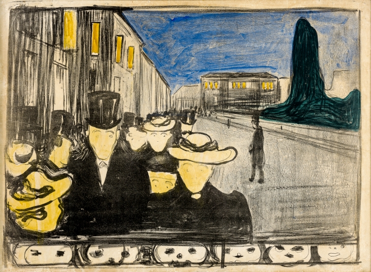 카를 요한 거리의 저녁(1896~1897).