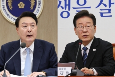 尹, 이재명에 “용산서 만나자” 李 “마음 내줘 감사”