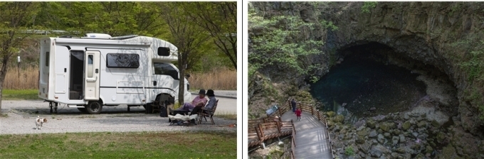 퍼천 비둘기낭캠핑장(경기관광공사 제공)