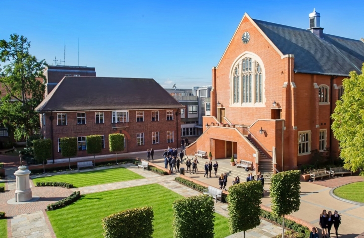 영국에 있는 킹스칼리지 스쿨 본관 전경. 고양시 제공