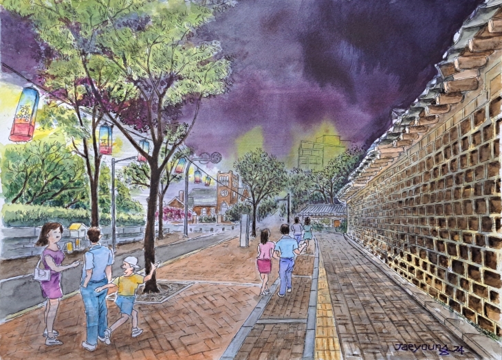 시민 이재영 작가가 그린 ‘정동야행의 밤’   중구 제공