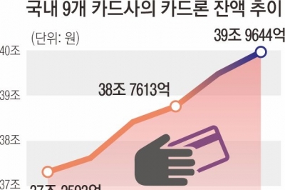 ‘서민 급전 창구’ 카드론 40조 육박