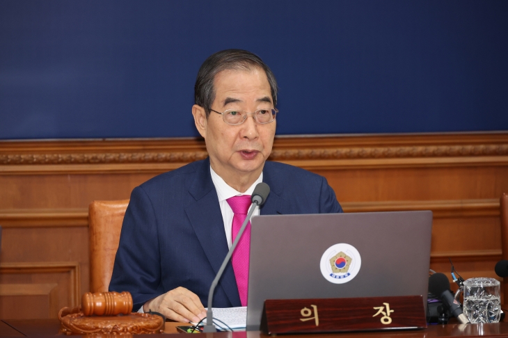 한덕수 국무총리가 21일 서울 종로구 정부서울청사에서 열린 국무회의에서 발언하고 있다. 2024.5.21 연합뉴스