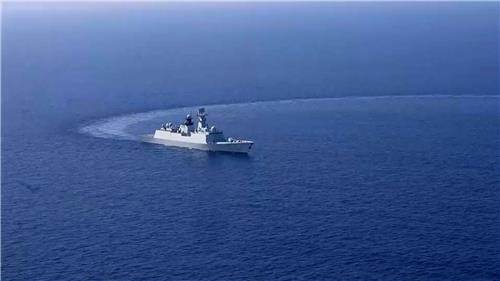 중국 해군의 대만해협 군사훈련. 중국 국방부 제공