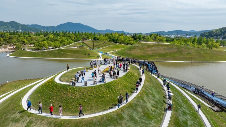 순천만국가정원 내 호수정원 전경