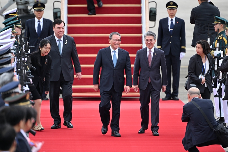 리창 중국 총리 한국 입국