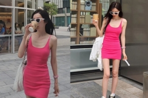 신주아, 갈비뼈가 훤히… 너무 마른 극세사 몸매