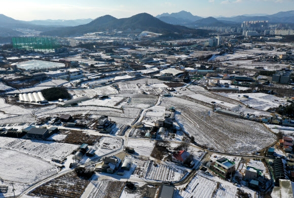 강원도 신청사 건립 예정지인 춘천 동내면 고은리. 연합뉴스