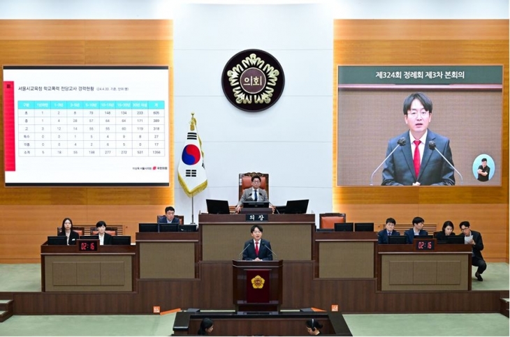 지난 12일 제324회 정례회 5분 자유발언을 하는 이상욱 의원