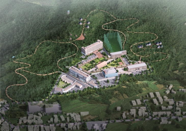 강진군의 옛 성화대 활성화 조감도.