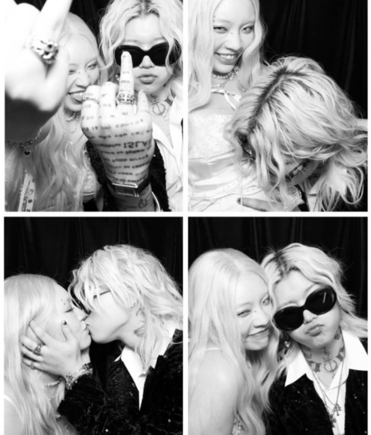 일본의 여성 래퍼 챤미나(왼쪽)와 가수 애쉬 아일랜드가 결혼과 임신 소식을 동시에 밝혔다.  애쉬 아일랜드 인스타그램