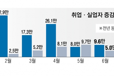 취업자 두 달째 10만명 이하 증가… 내수 부진에 고용 ‘불안’