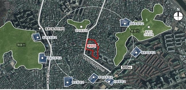 서울시가 신속통합기획 지역으로 선정한 양천구 목2동 232번지 일대 위치도. 서울시 제공