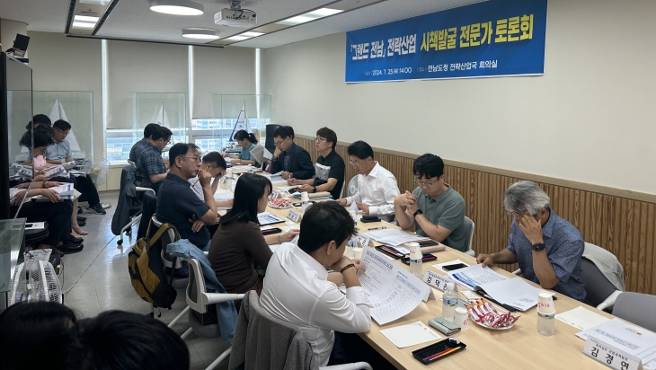 전라남도가 지난 25일 그랜드 전남 전략산업 발굴을 위한 전문가 토론회를 개최하고 있다.