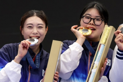 [포토] 오예진·김예지, 공기권총 金·銀 ‘동반 명중’