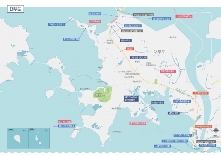대부도 관광지도. 안산시 제공