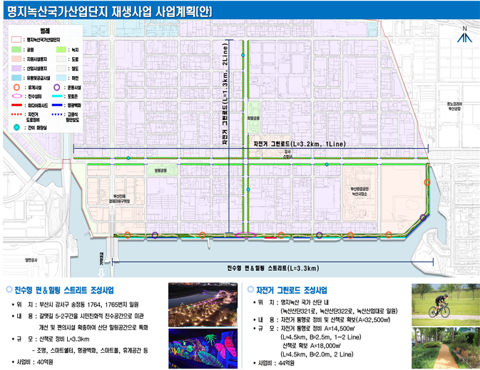 부산 명지녹산 국가산업단지 재상사업 계획안. 부산시 제공