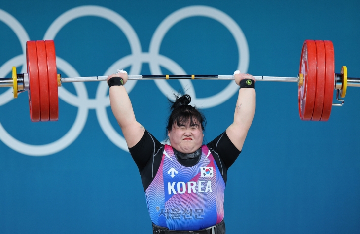 여자 역도 +81kg 박혜정 은메달