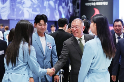 한국 양궁 ‘세계 최강’ 이끈 정의선 회장, 파리올림픽 선수단 격려 행사 참석