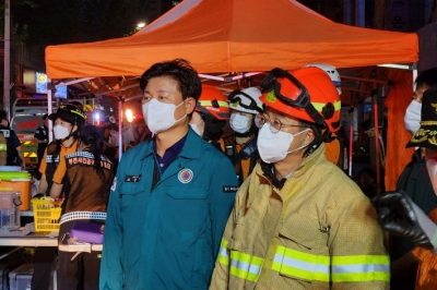 김동연, 부천 호텔 화재 현장 찾아 “인명구조 최선 다해달라”