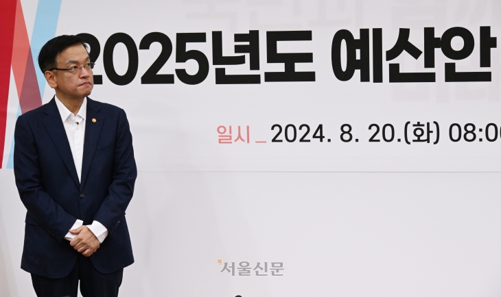 최상목 경제부총리 겸 기획재정부 장관이 20일 오전 국회에서 열린 2025년도 예산안 관련 당·정협의회에참석햐있다. 2024.8.20. 안주영 전문기자