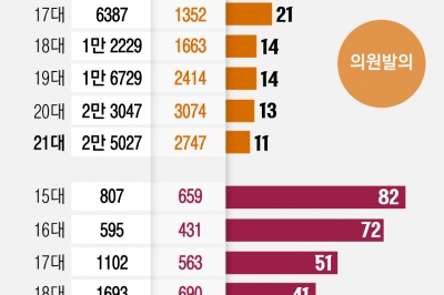 22대 국회 ‘1일 1규제’ 쏟아내… “정부처럼 입법영향분석 도입을”