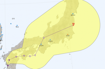 일본 열도 따라 관통하는 태풍 ‘산산’ 상륙…225만명 피난령