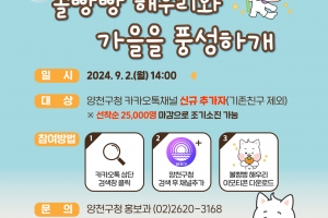 양천구 카카오 채널 추가하면 ‘볼빵빵 해우리’가 와요