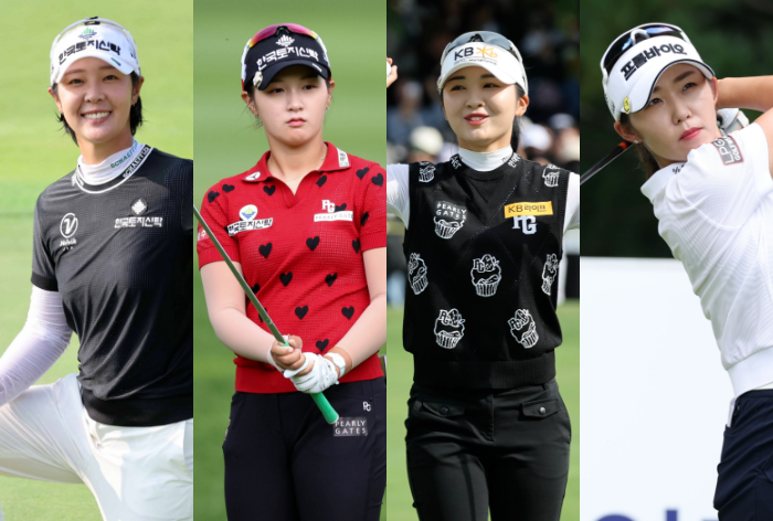 (왼쪽부터)박지영·박현경·이예원·배소현. KLPGA 제공