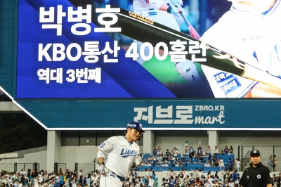 ‘국민 거포’ 박병호, 400홈런 고지… 역대 3번째