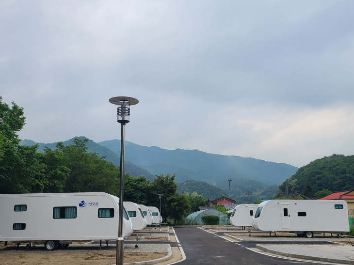 강원 양구 방산면 송현리 캠핑장. 양구군 제공