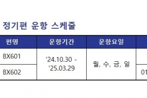 에어부산, 김해국제공항~발리 직항 10월 30일 취항