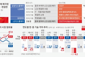 세계 1위 품목 줄줄이 삼키는 中… 경쟁력 위협받는 한국 기업